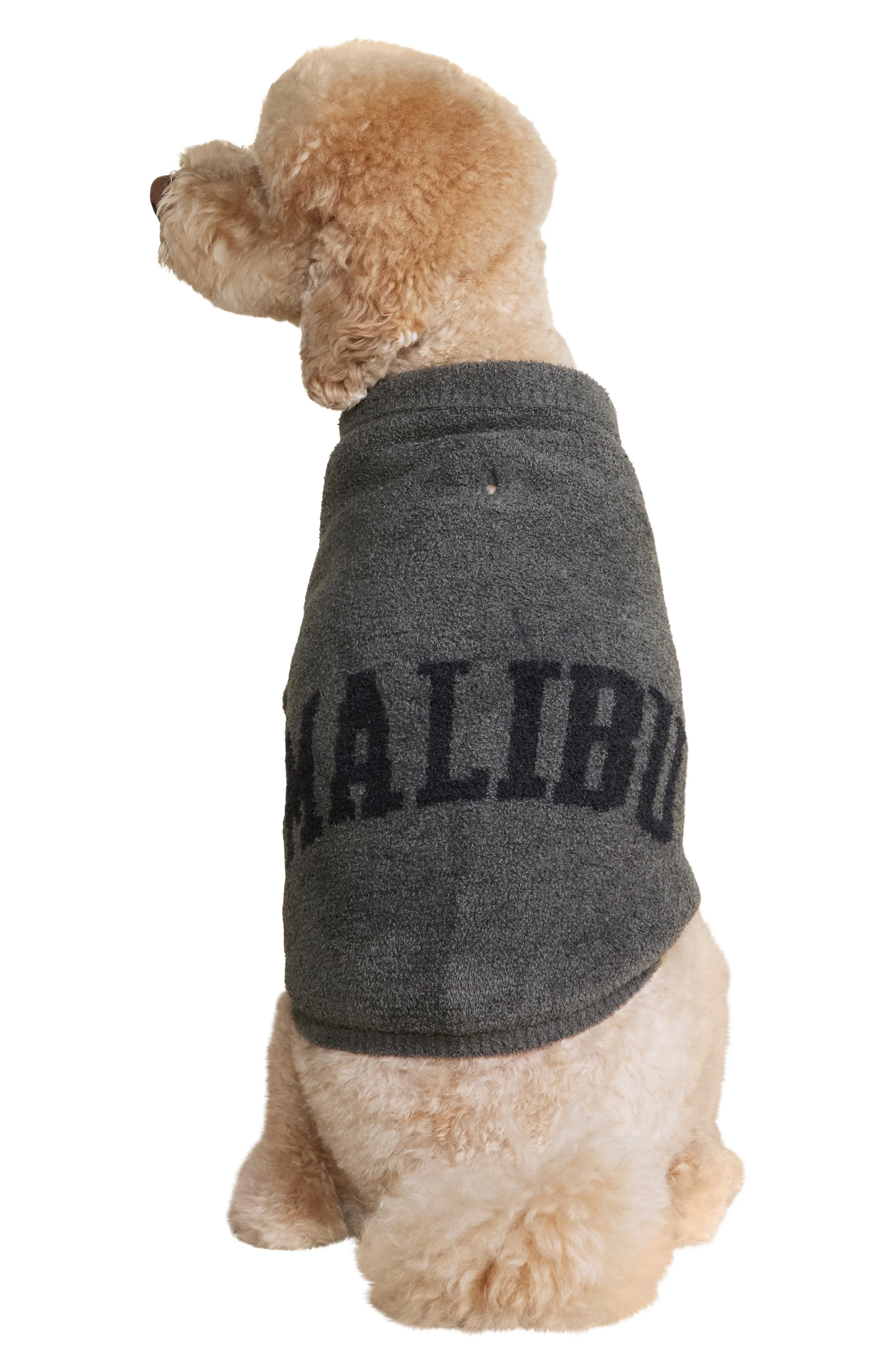 barefoot dreams CozyChic® Lite® Malibu Pet Sweater in Carbon-Black - 1