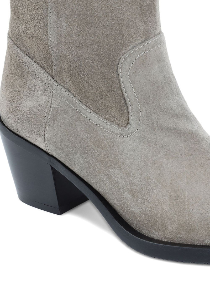 60mm suede pointed-toe heeled cowboy boots 4