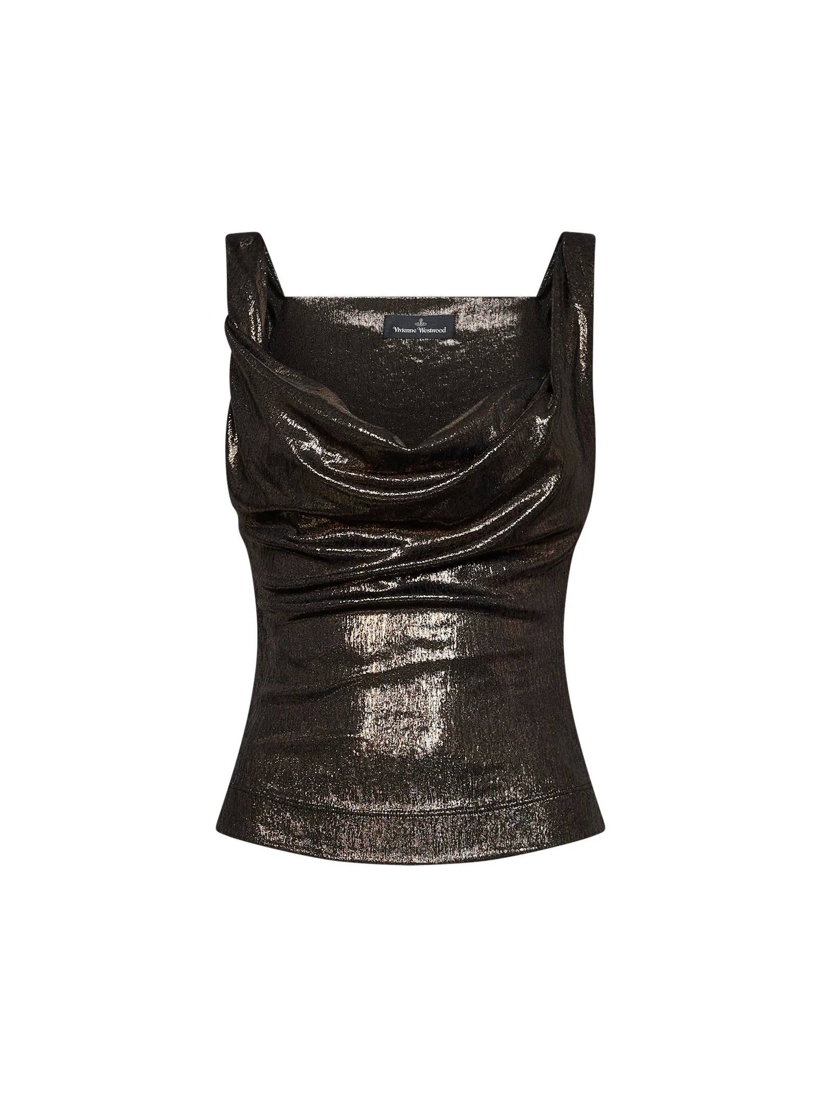 Bronze metallic jersey Anna top - 1