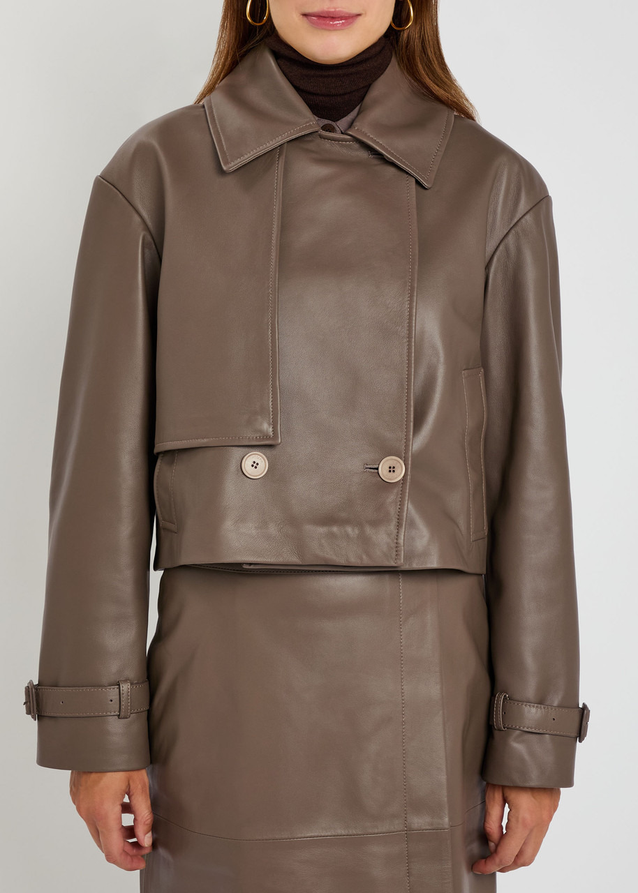 Joseph Blaise Cropped Leather Jacket - 2