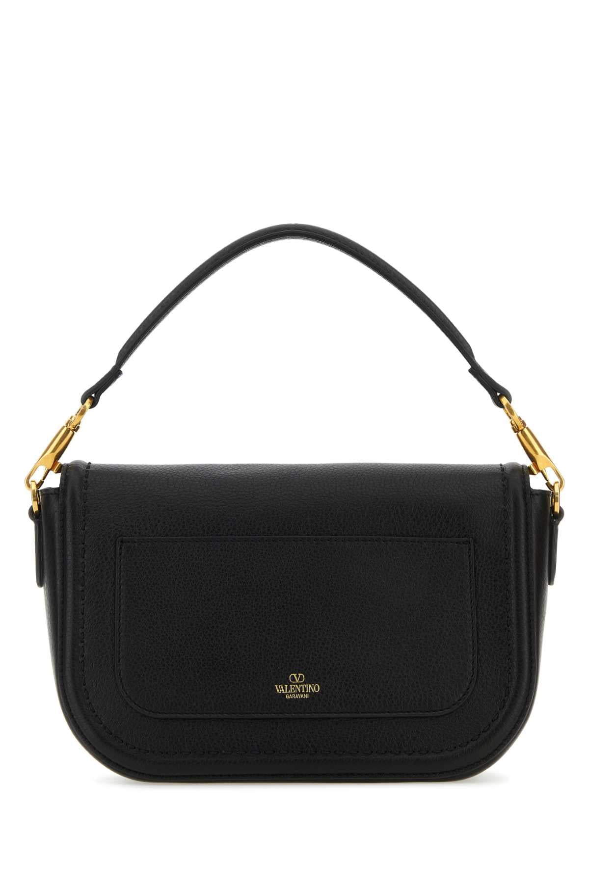 Valentino Garavani Women Black Leather Alltime Shoulder Bag - 3