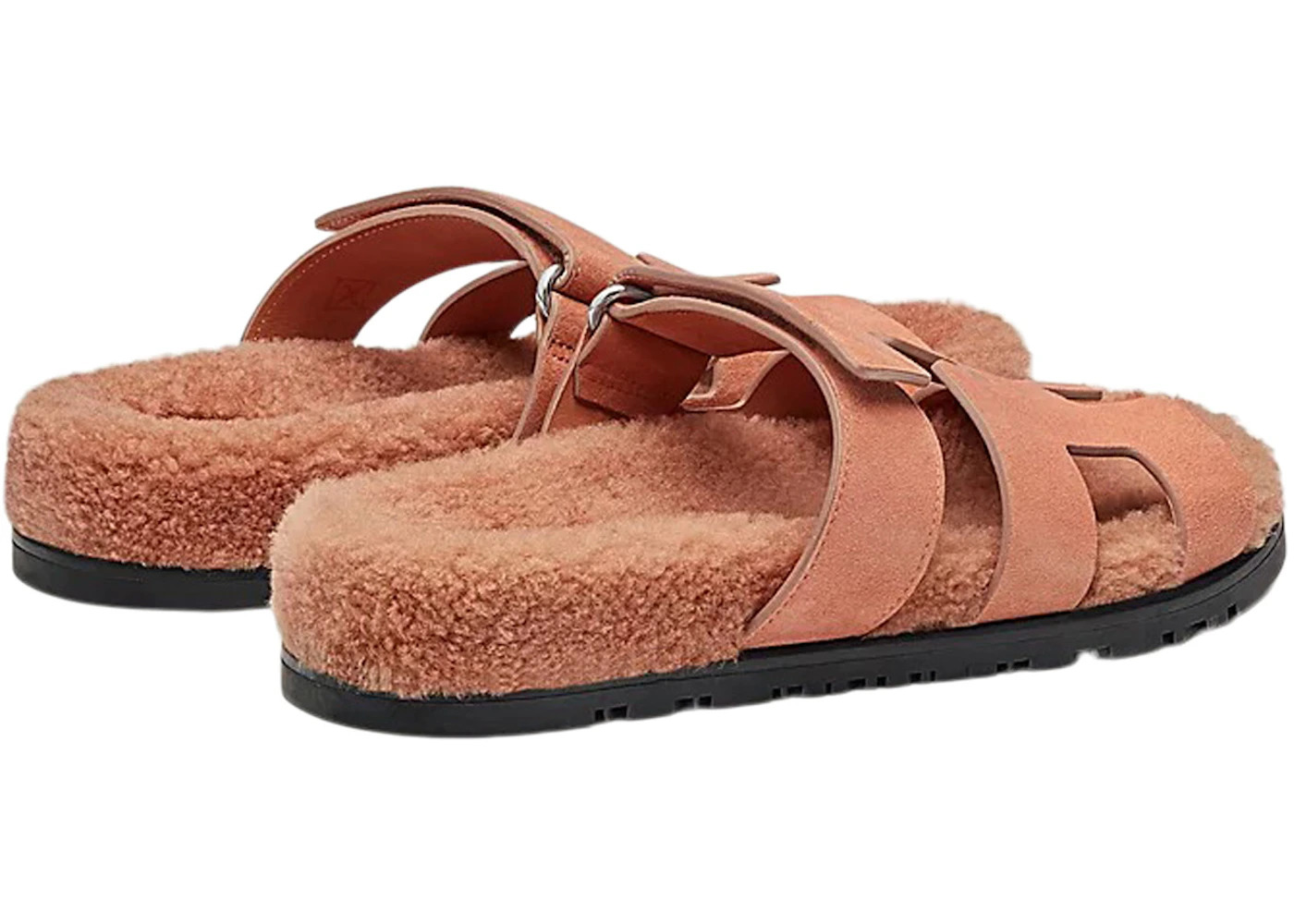 Hermes Chypre Sandal Rose Aube Suede Wookskin (Women's) - 3
