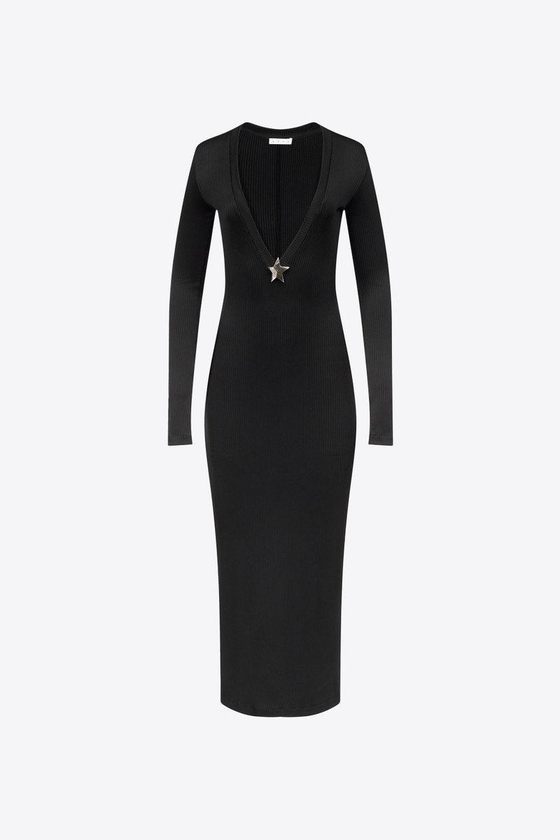 STAR STUD LONG SLEEVE DRESS - 1