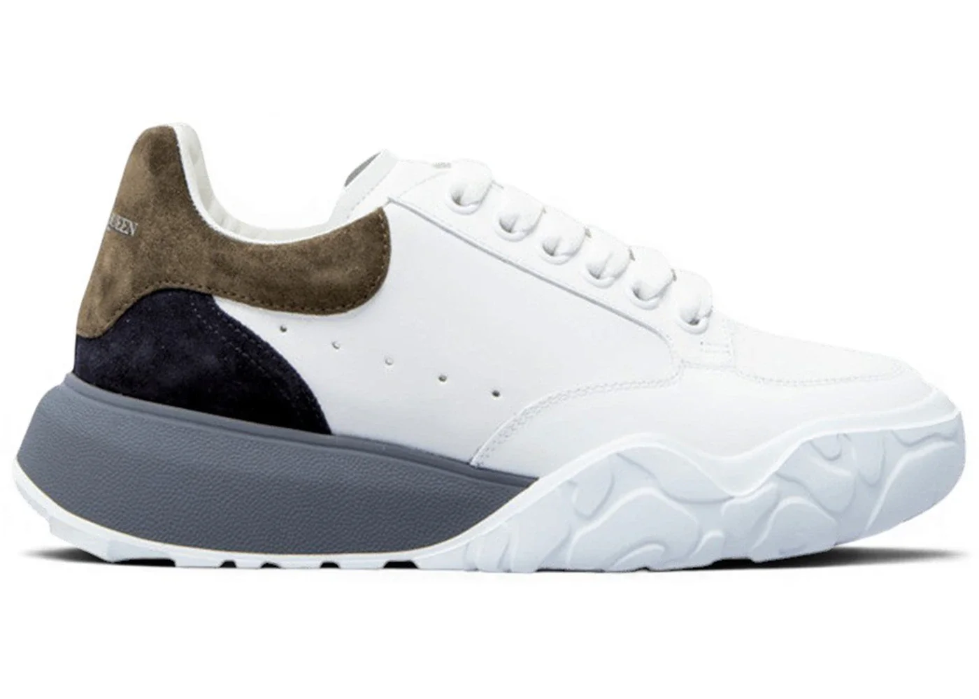 Alexander McQueen Oversized Court Trainer Optic White Blue Ivory - 1