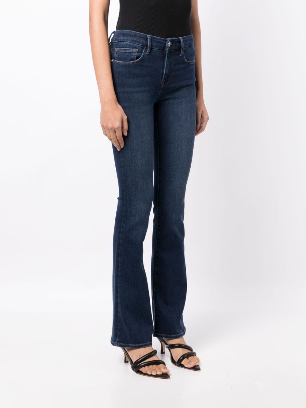 mid-rise flared jeans - 3