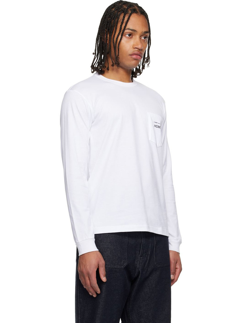White Cotton Jersey Garment Print T-shirt 2