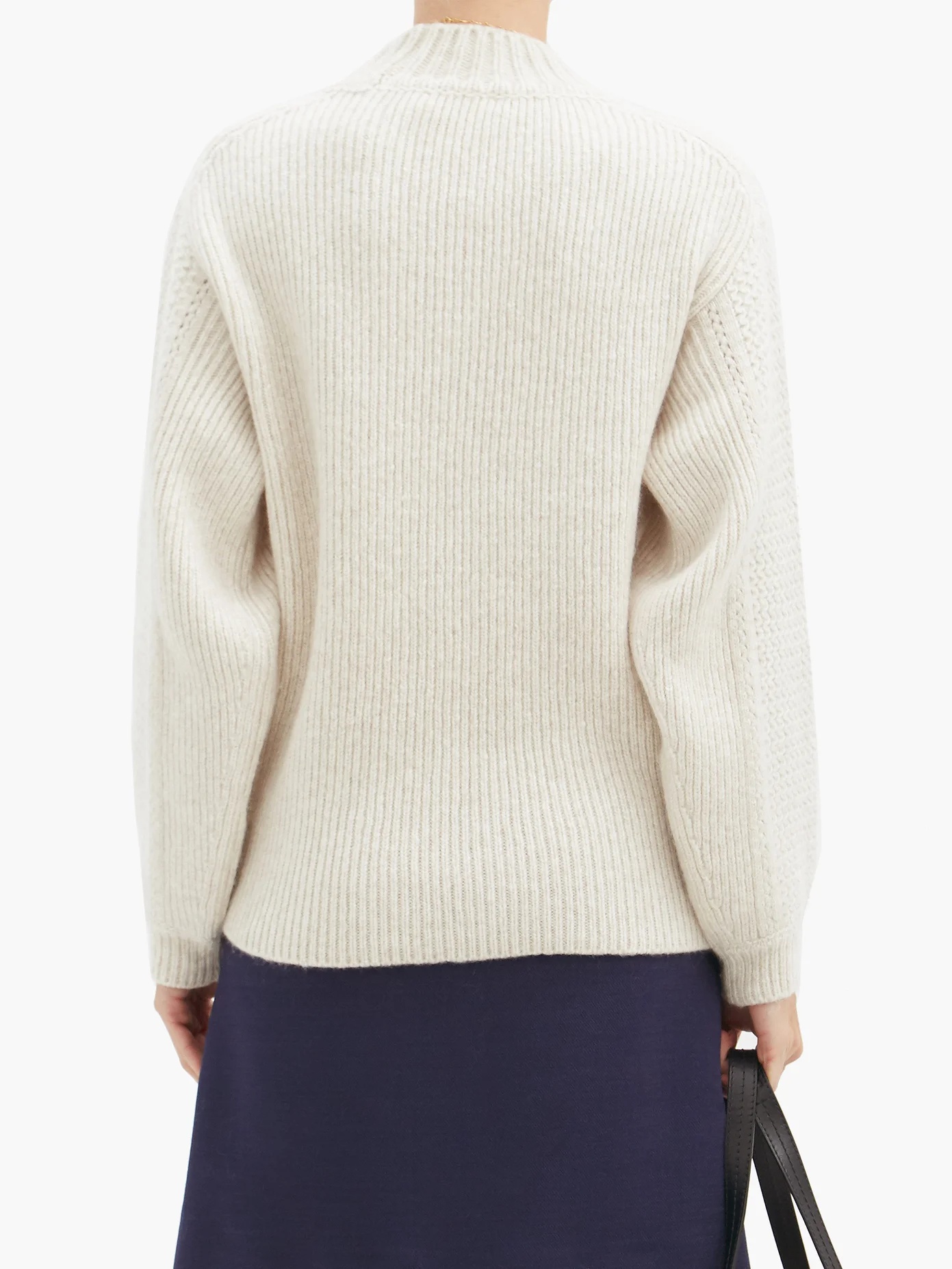 Ribbed wool-blend sweater - 5