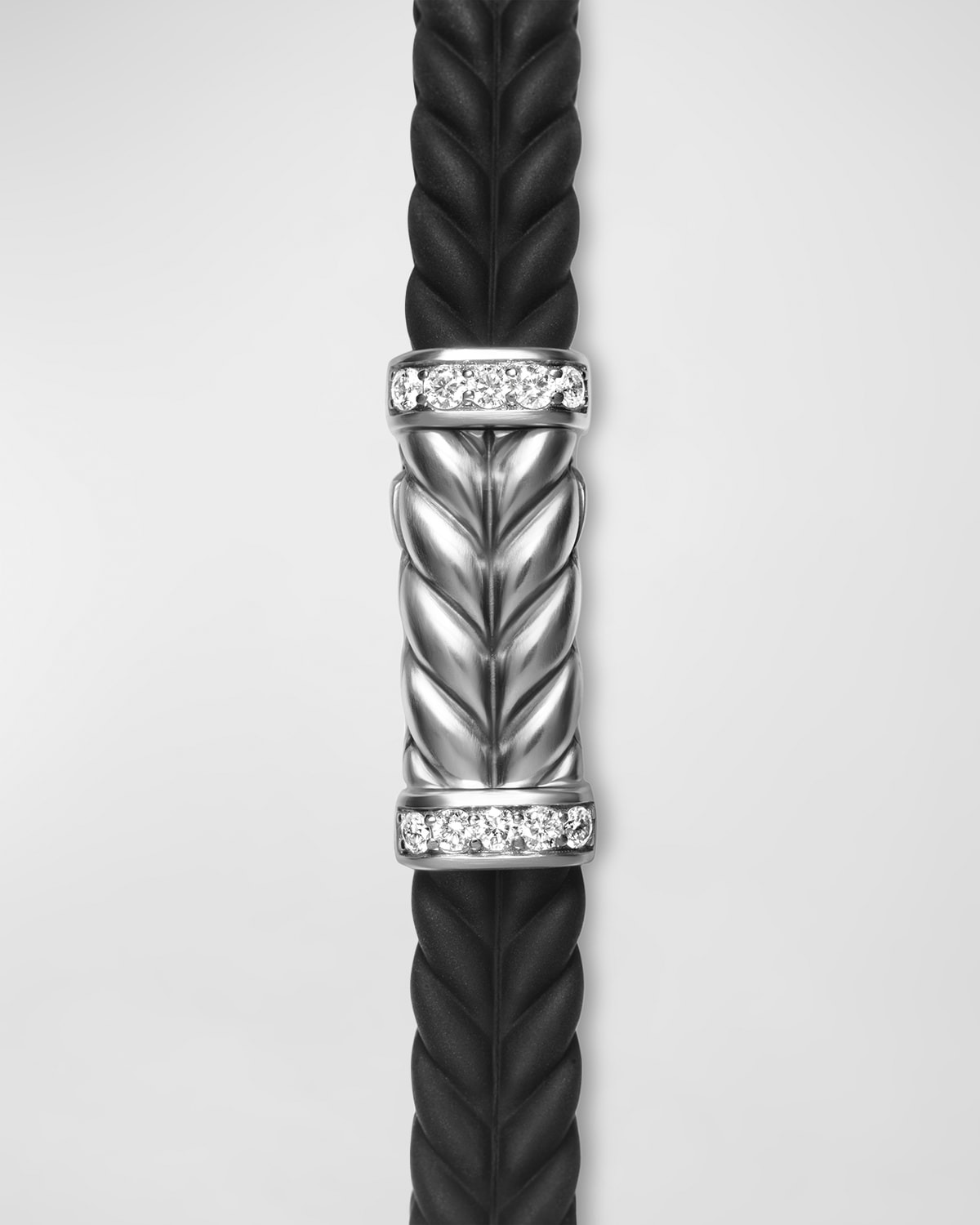 9mm Men's Chevron Rubber Bracelet - 7