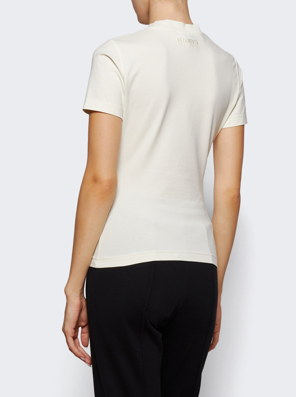 Fitted Logo T-shirt Ice White - 4