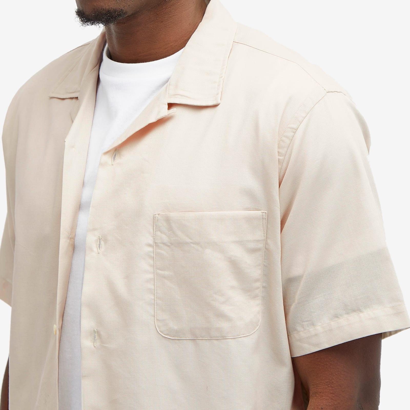 Nanamica Short Sleeve Open Collar Panama Shirt - 5