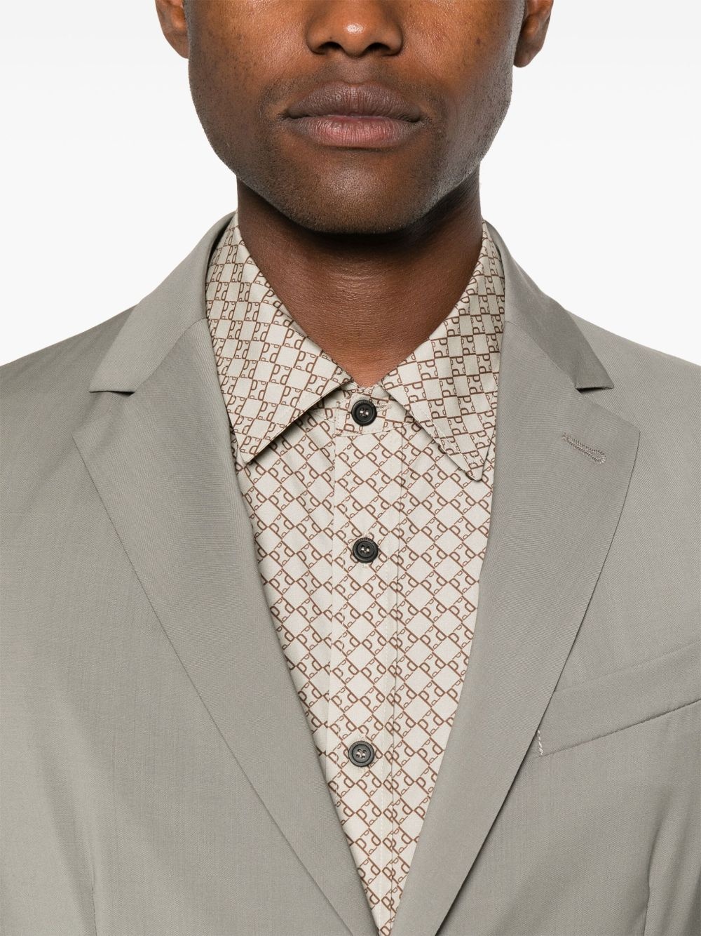 single-breasted wool blazer - 5