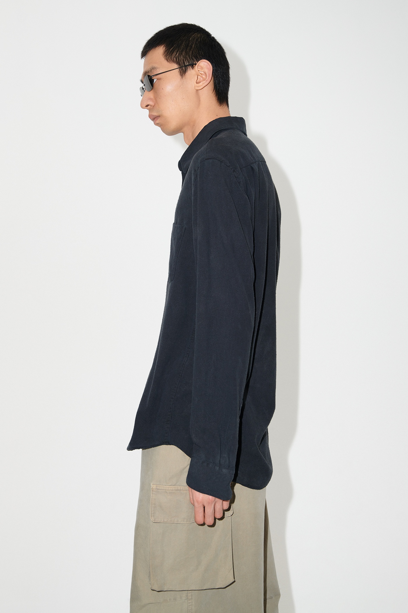 Classic Shirt Black Silk - 3