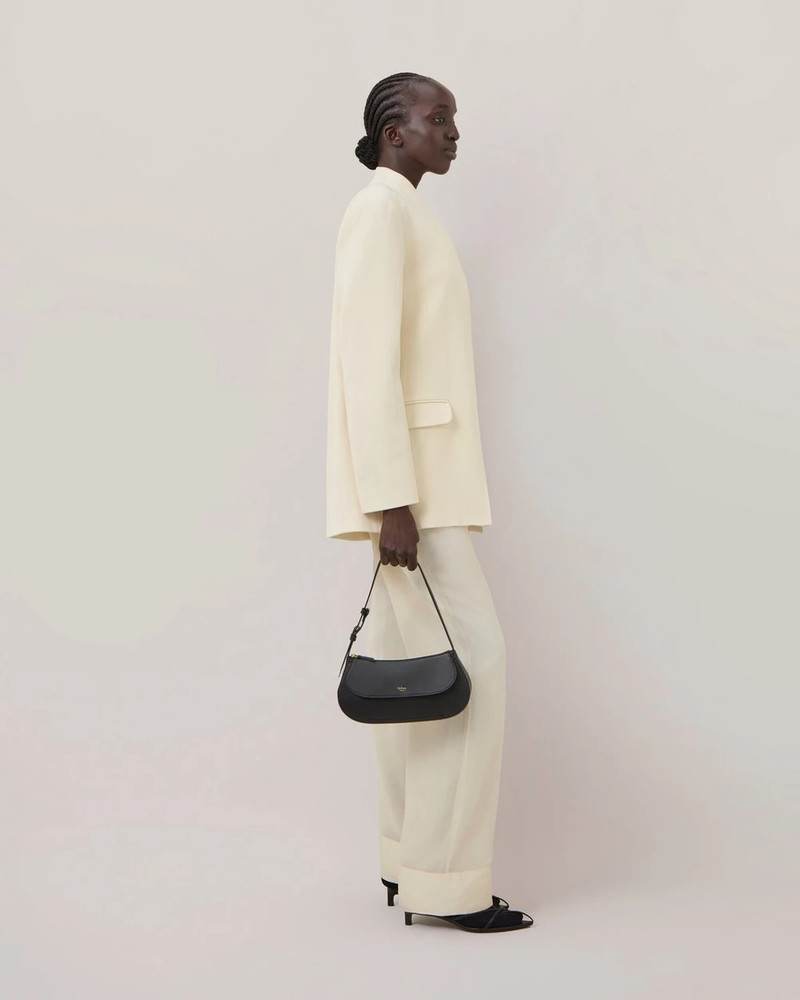 Mulberry Clovelly Shoulder Bag Black Micro Classic Grain outlook