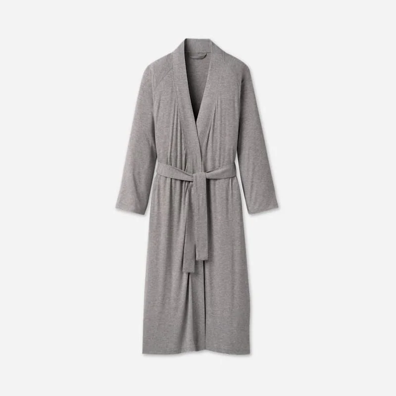 ® Women's Myra Rib Robe Tops in Grey Heather - 1