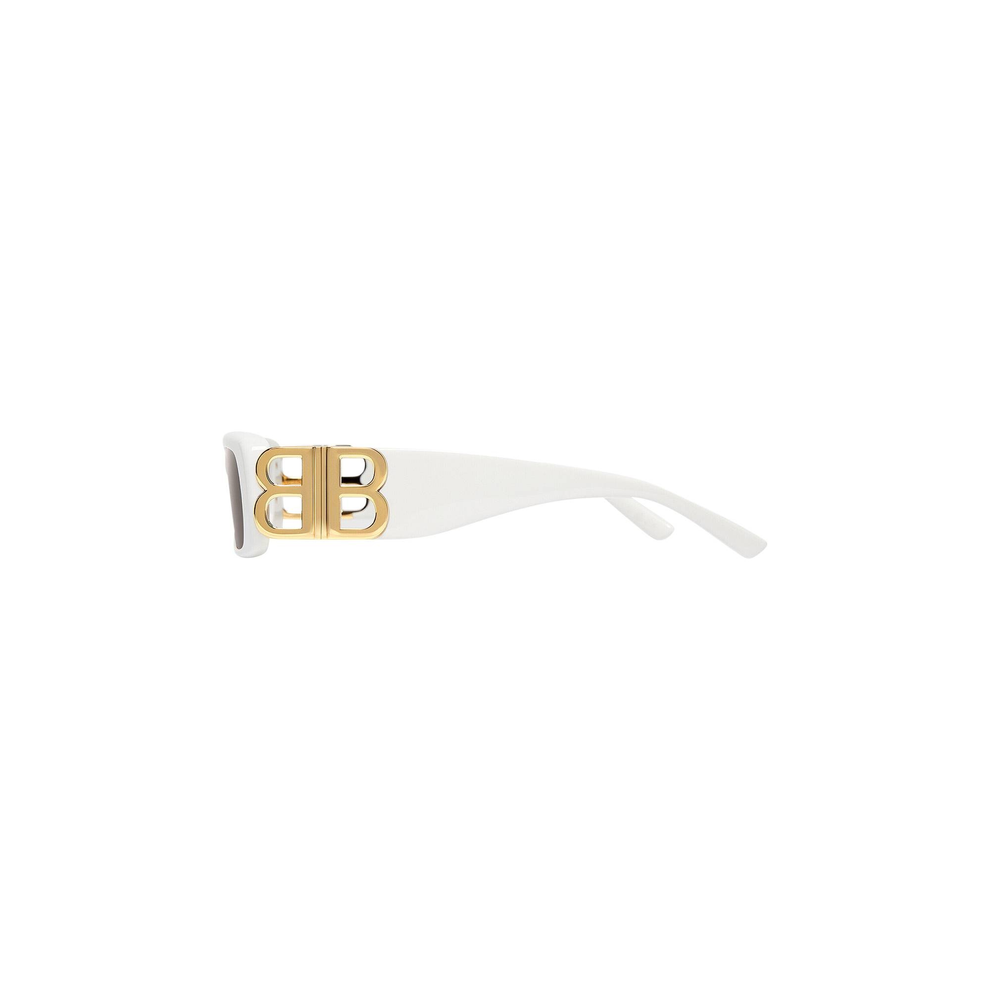 Balenciaga Dynasty Rectangle Sunglasses 'White' - 3