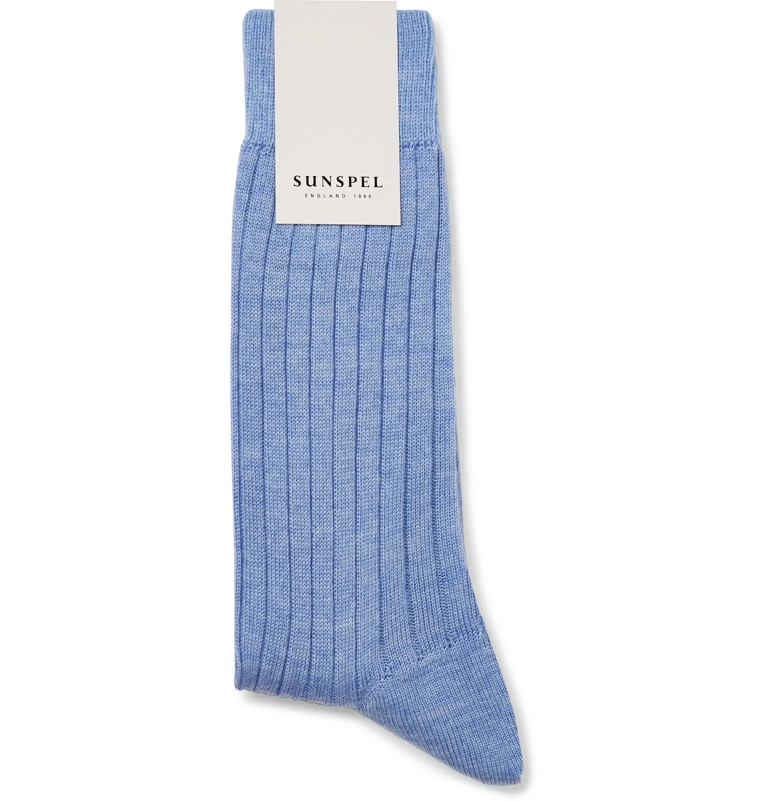 Ribbed Mélange Merino Wool Socks - 6