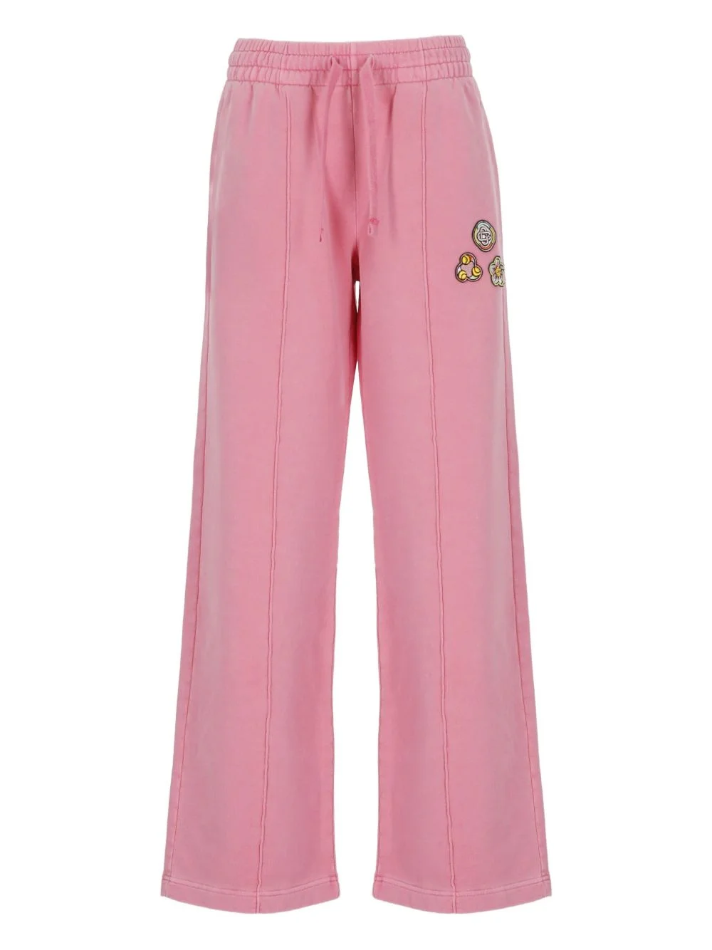 logo-appliqué palazzo trousers - 1