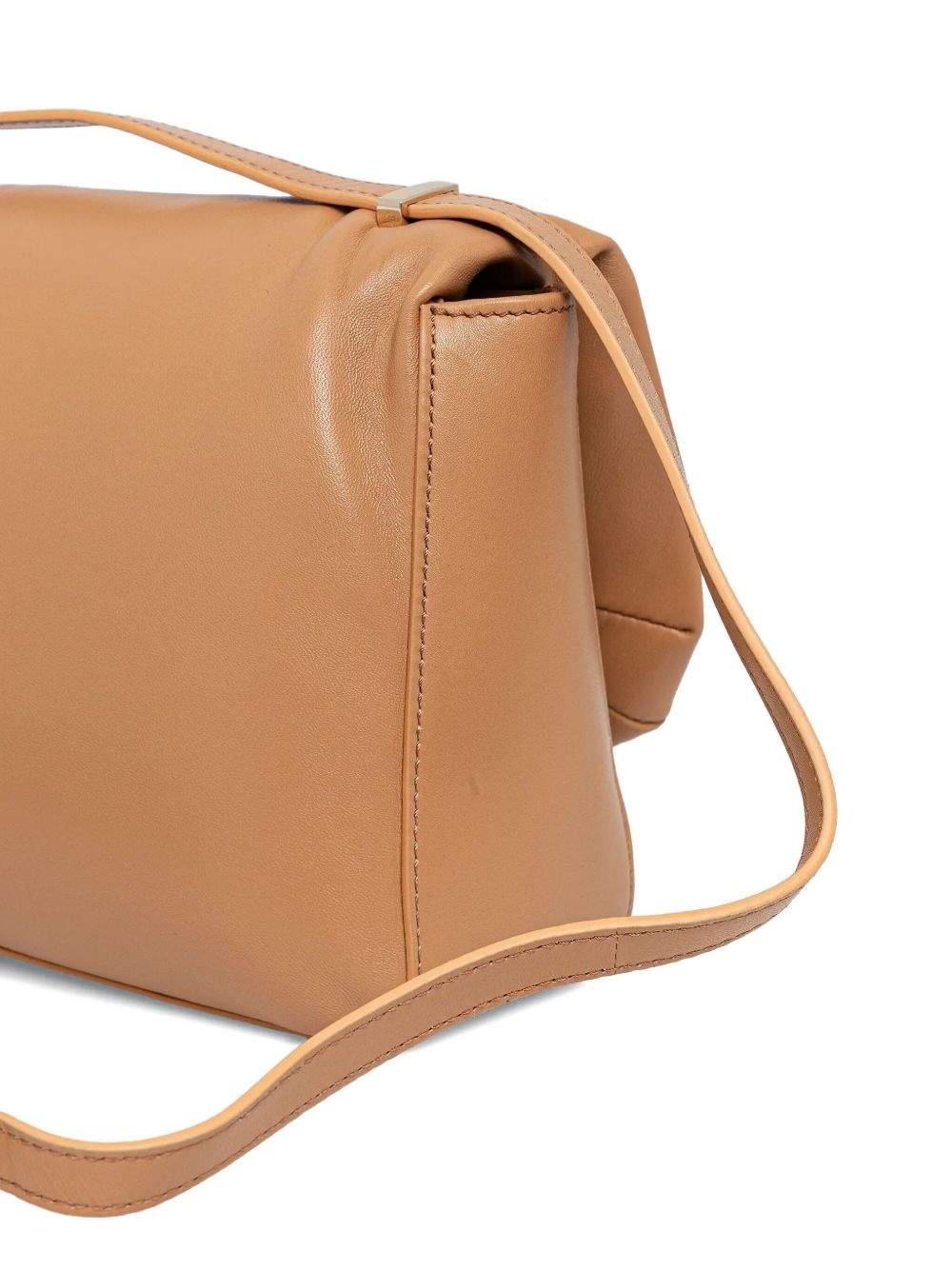 puffed leather satchel bag - 2