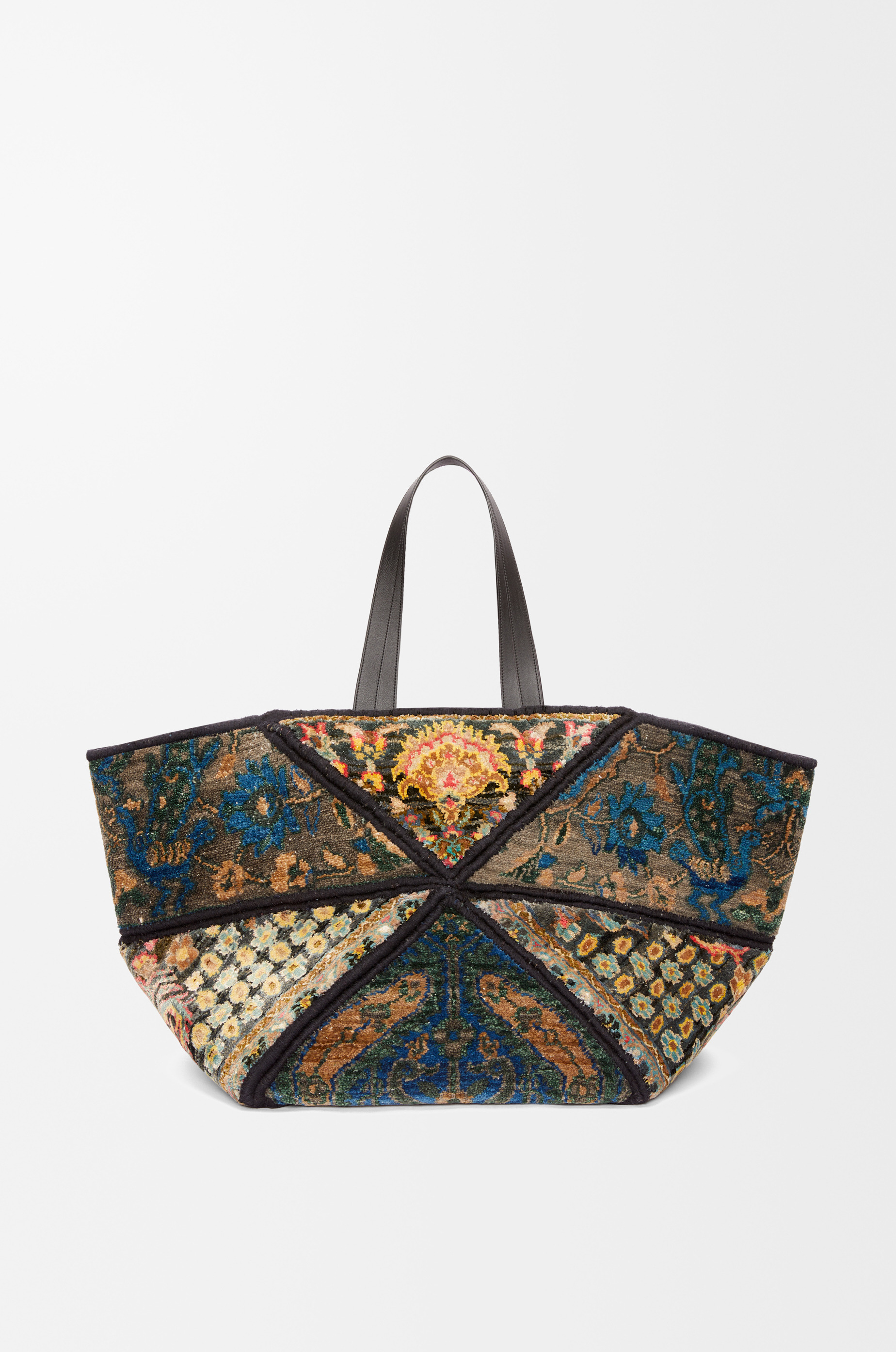 XXL Carpet Puzzle Fold Tote in silk and wool - 3
