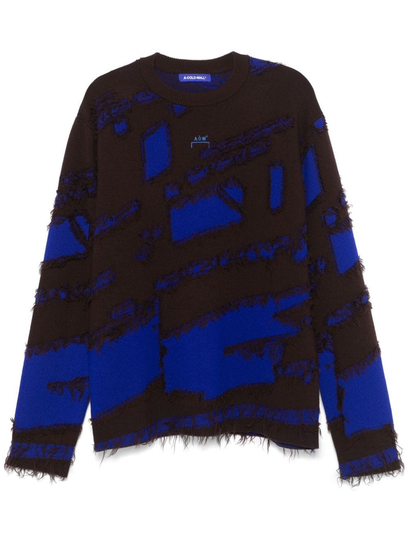 frontage-knit crew neck sweater 1