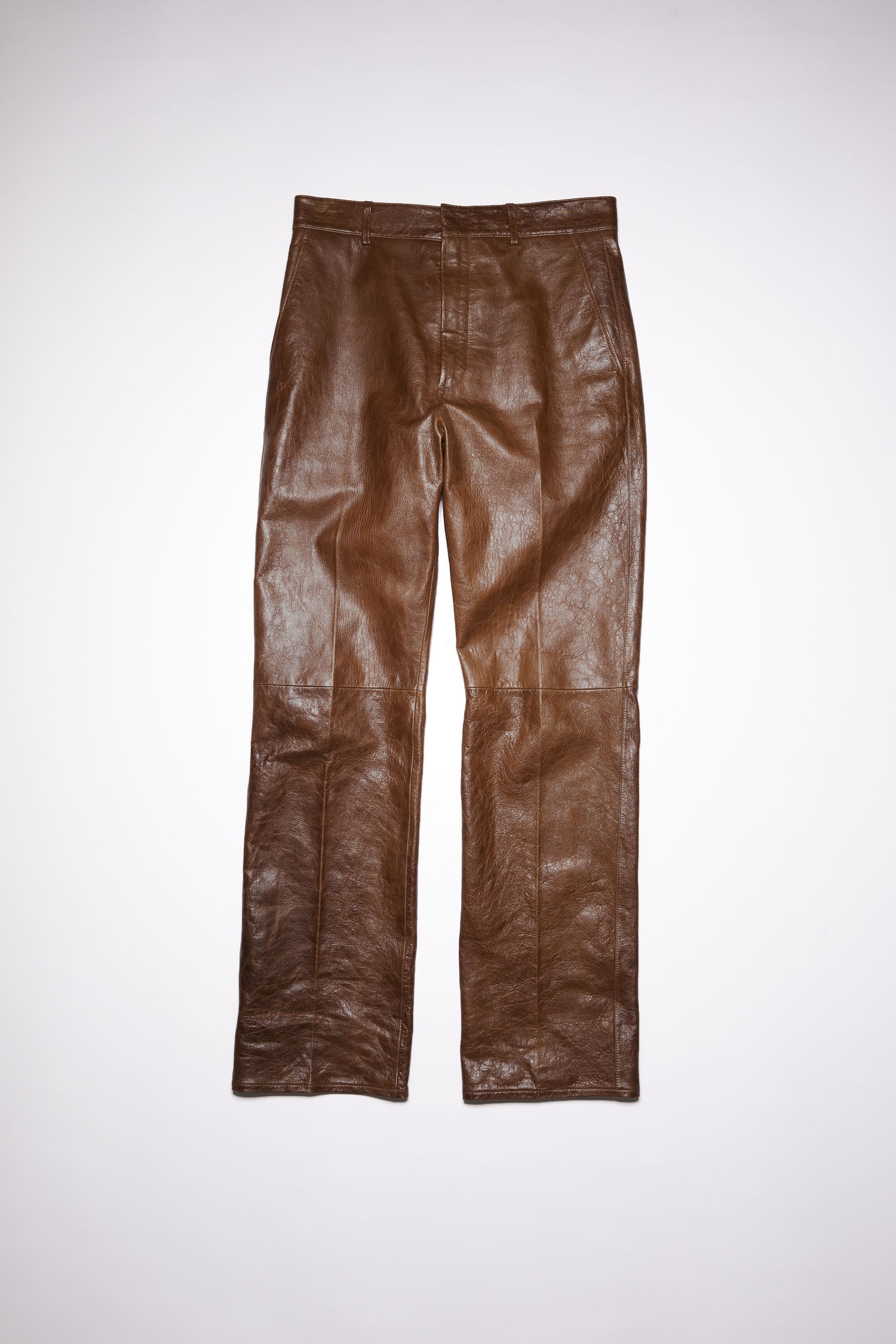 Leather trousers - Caramel brown - 1