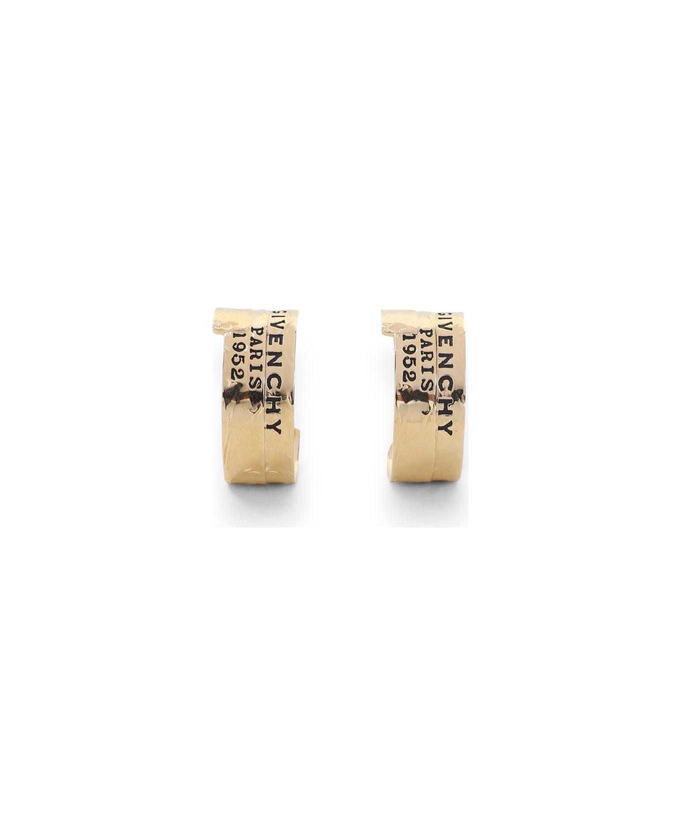 Tape Golden Hoops Earrings - 2