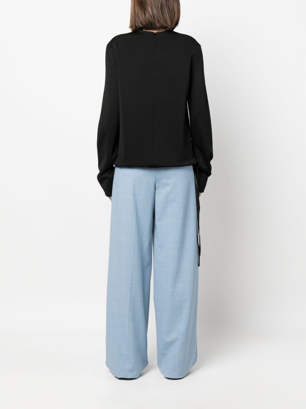 zip-up extra-long sleeve sweatshirt - 4