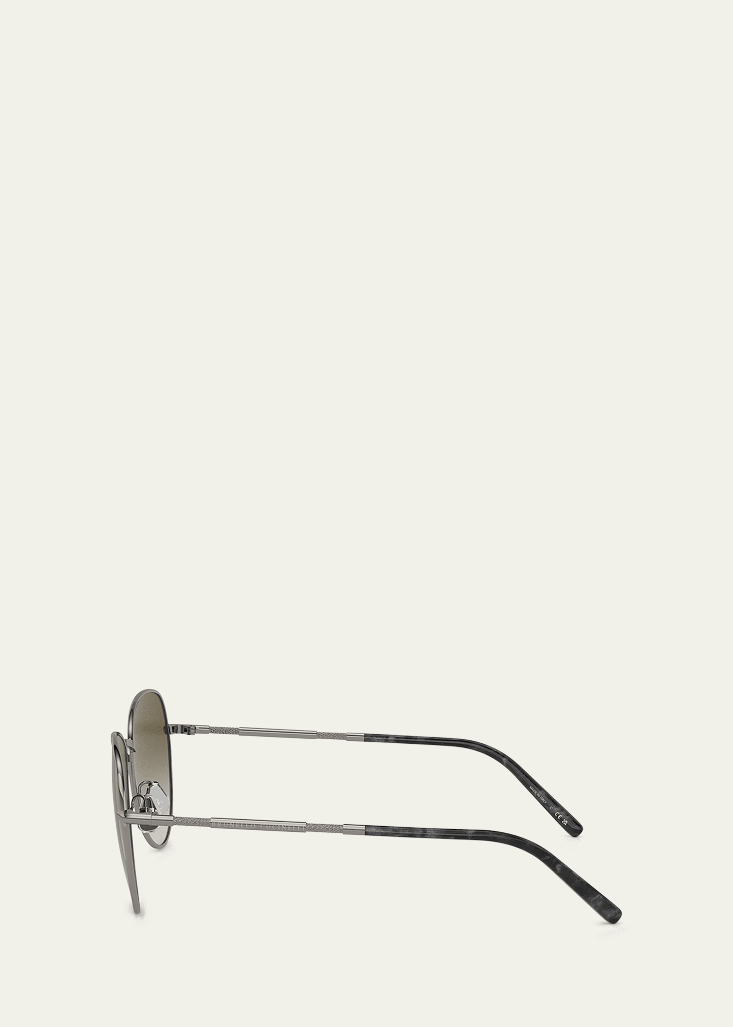 Oversized Titanium & Plastic Aviator Sunglasses - 3