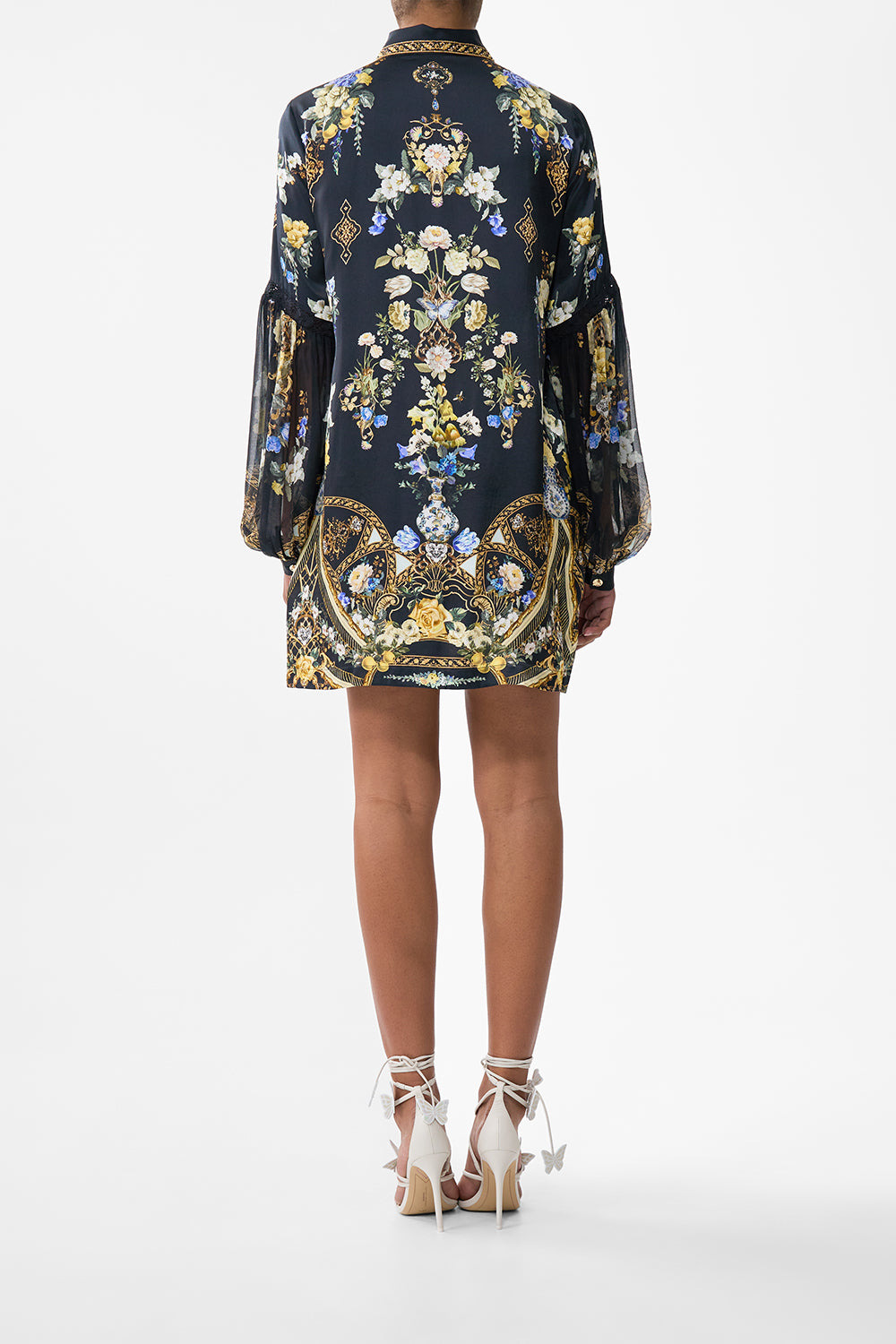 SHIRT DRESS WITH BLOUSON SLEEVE - 3