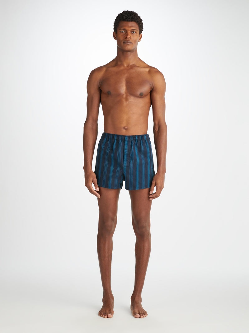 Men's Modern Fit Boxers Royal 222 Cotton Navy - 5