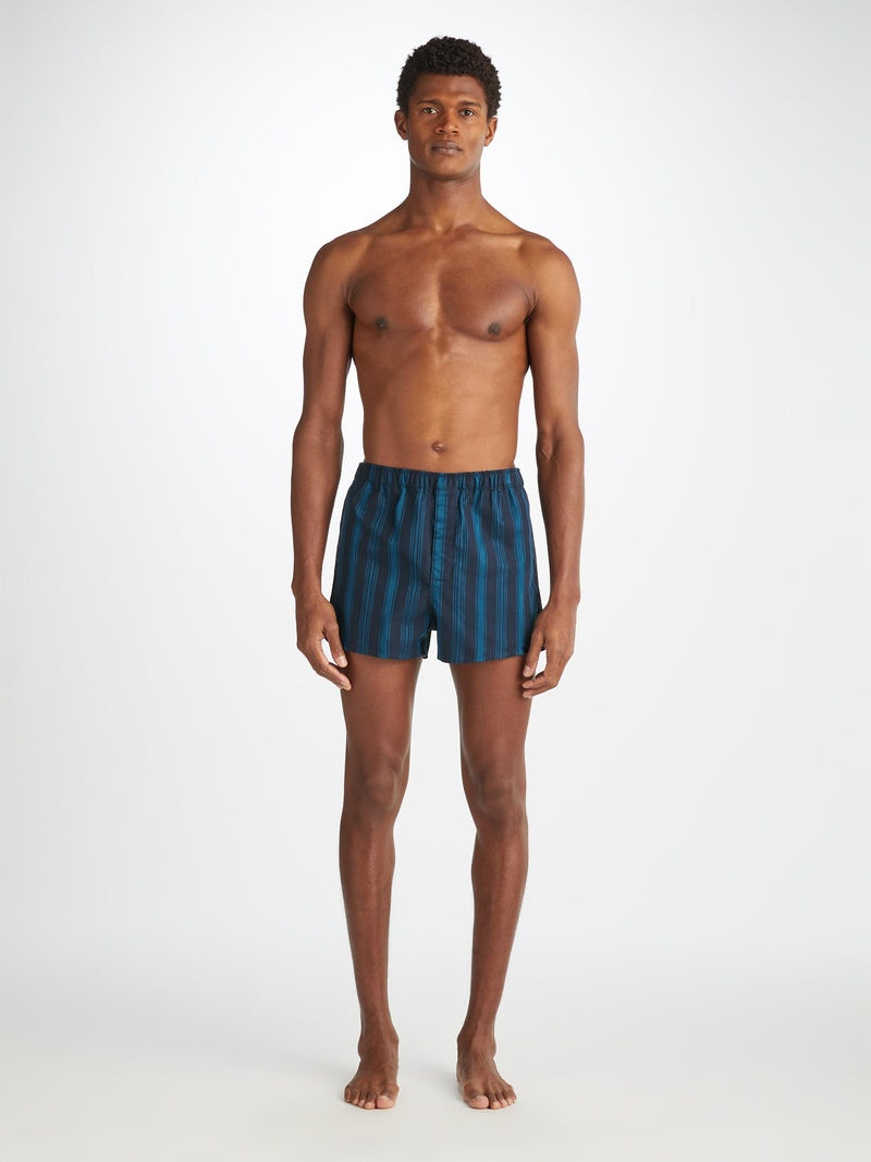 Men's Modern Fit Boxers Royal 222 Cotton Navy 5