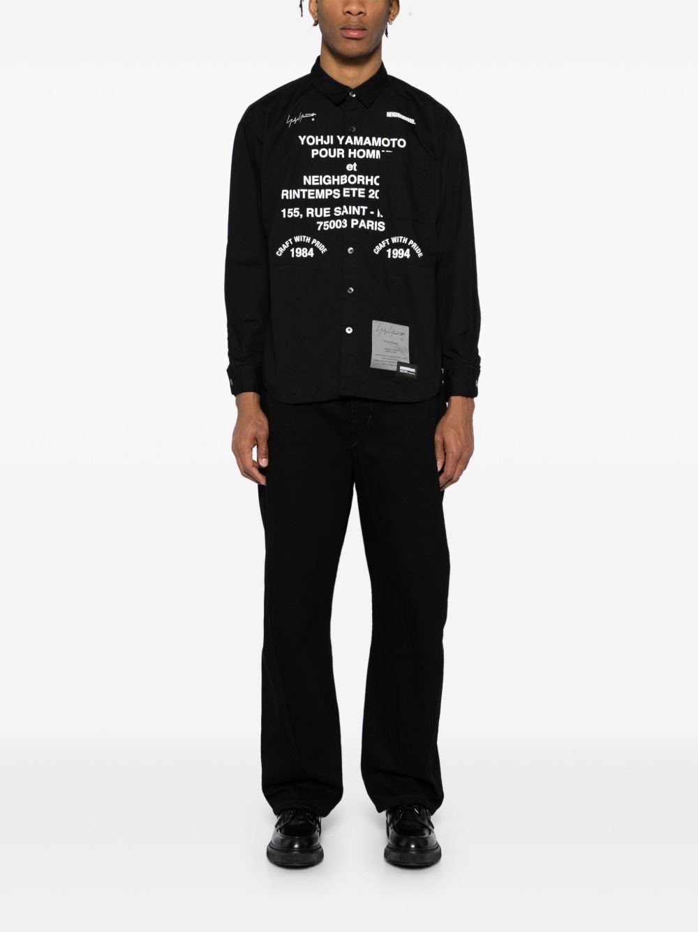 x Neighborhood printed long-sleeves shirt - 2