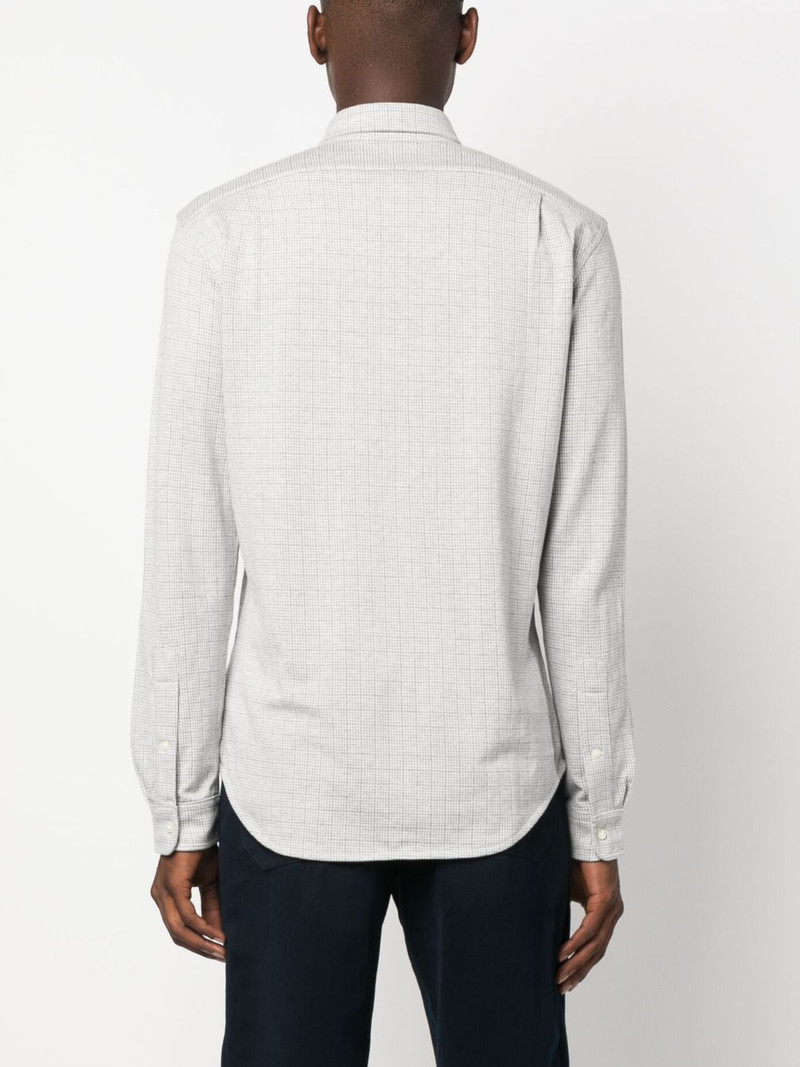 logo-embroidered cotton shirt 4