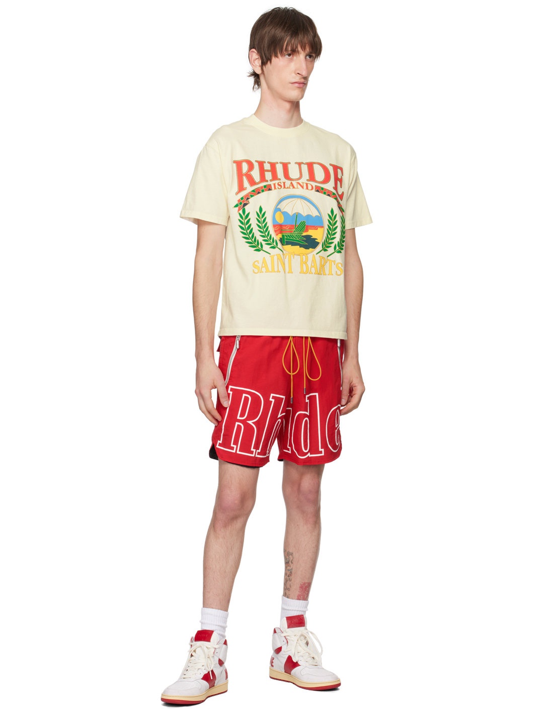 Red Logo Shorts - 4