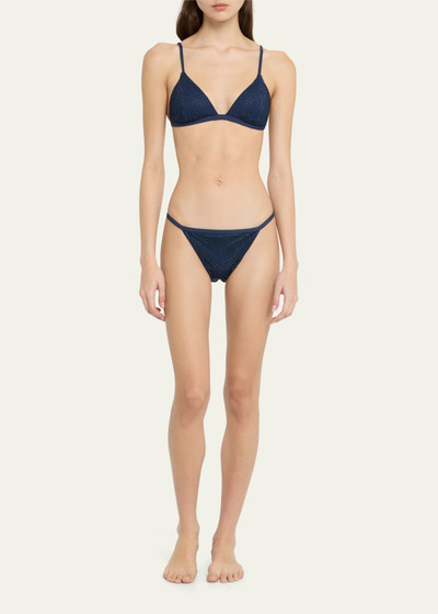 SIMKHAI Joelle Crystal Mesh Triangle Bikini Top outlook