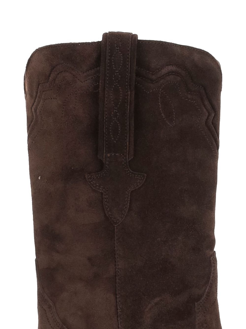 suede square-toe boots - 4