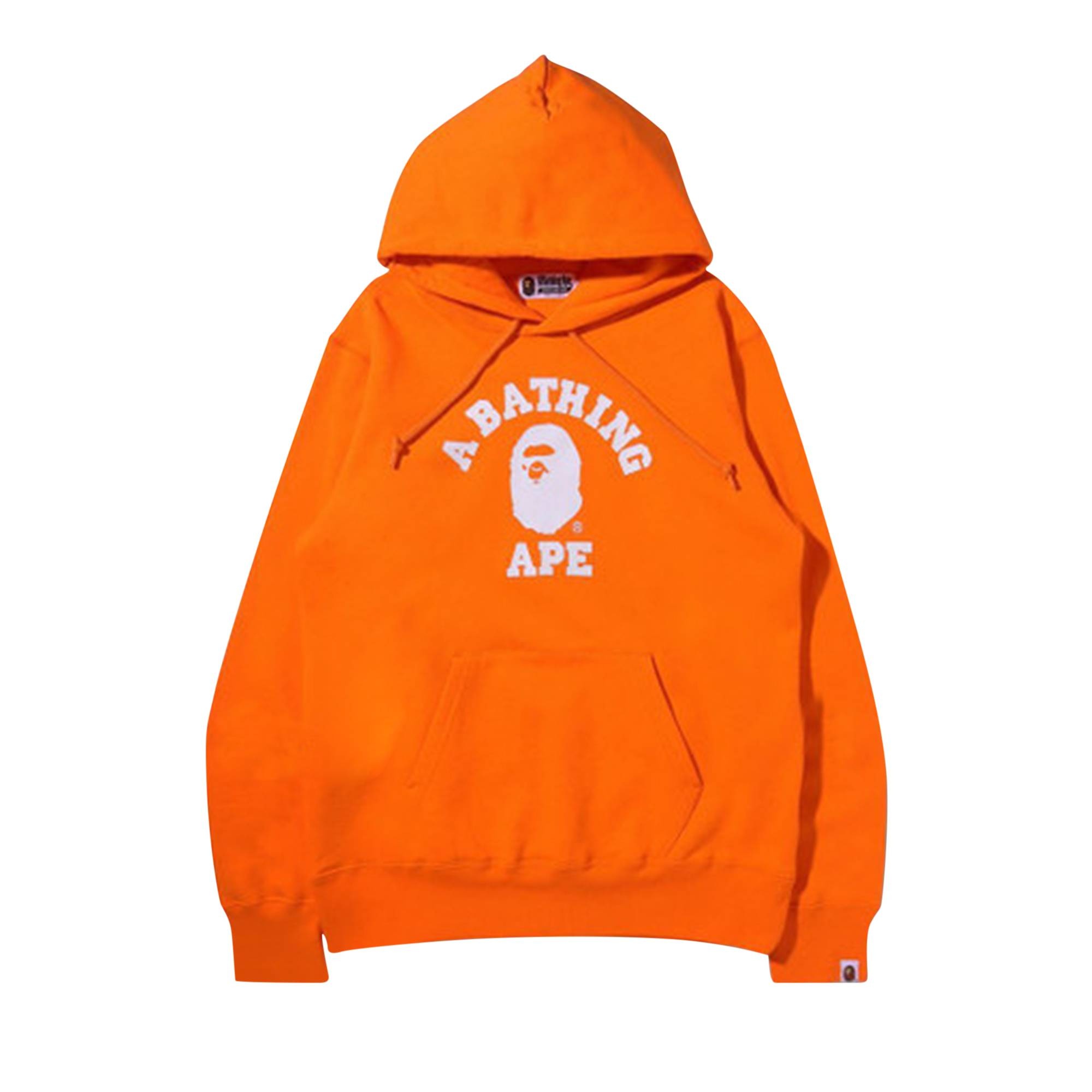 BAPE College Pullover Hoodie 'Orange' - 1