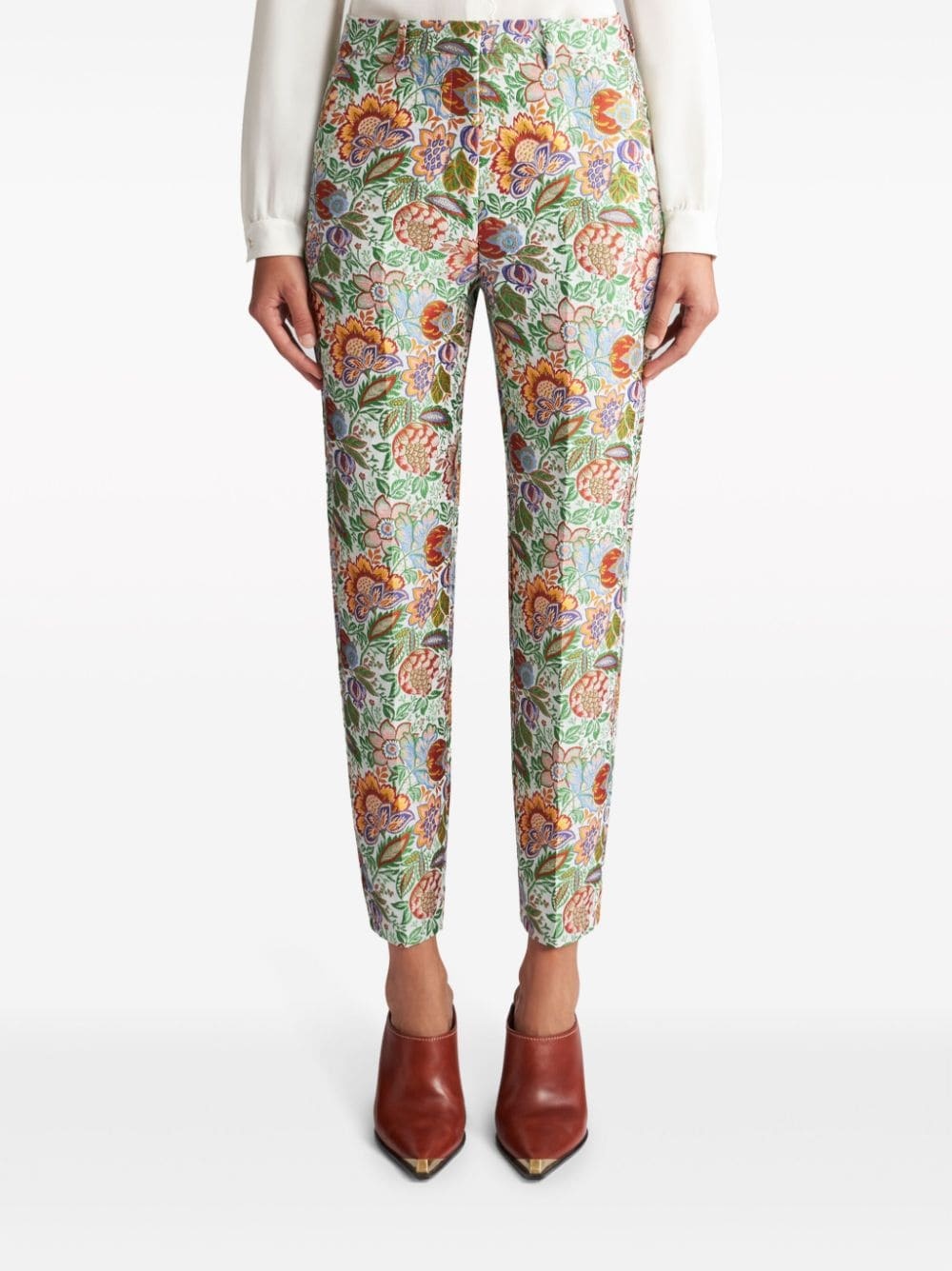 paisley-print high-rise skinny jeans - 5