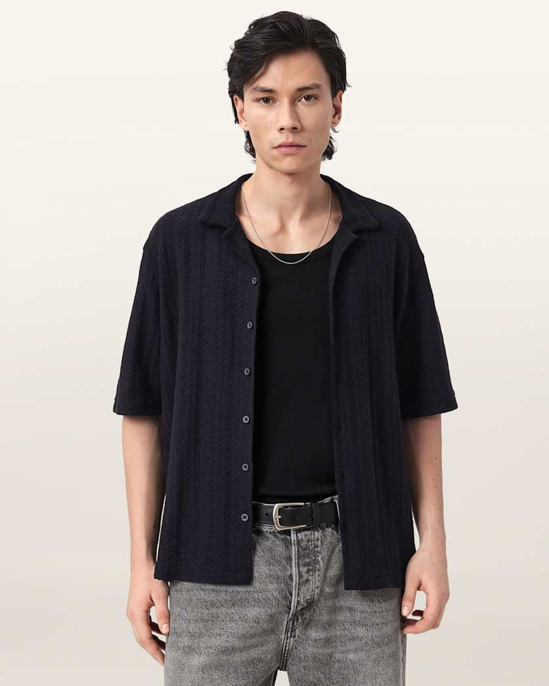 ALLSAINTS TRACE OVERSIZED TEXTURED SHIRT outlook
