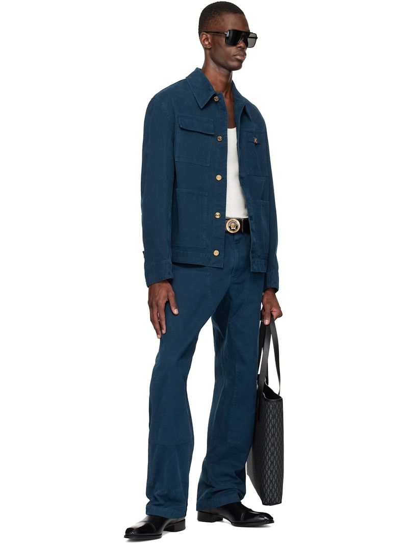 VERSACE Black Medusa Biggie Leather Belt outlook