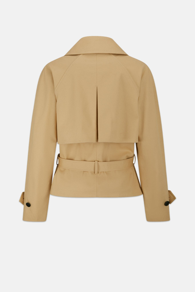 GLOVERALL Women's Bacall Cropped Trench Camel outlook