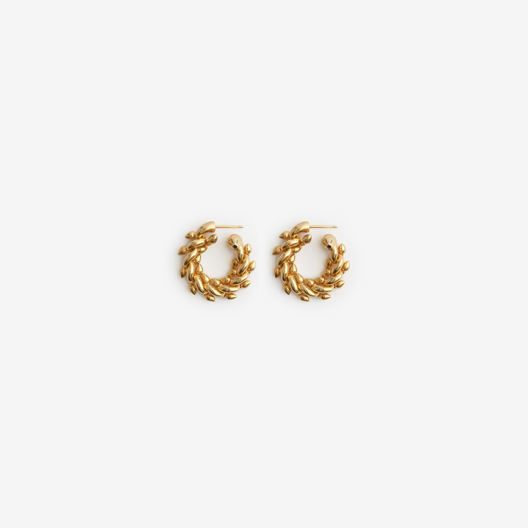 Gold-plated Spear Chain Earrings - 1