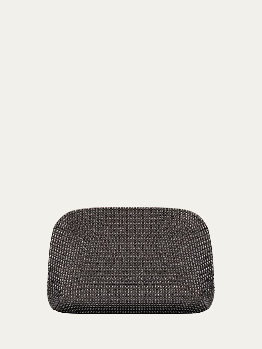 Crystal Satin Clutch Bag - 1