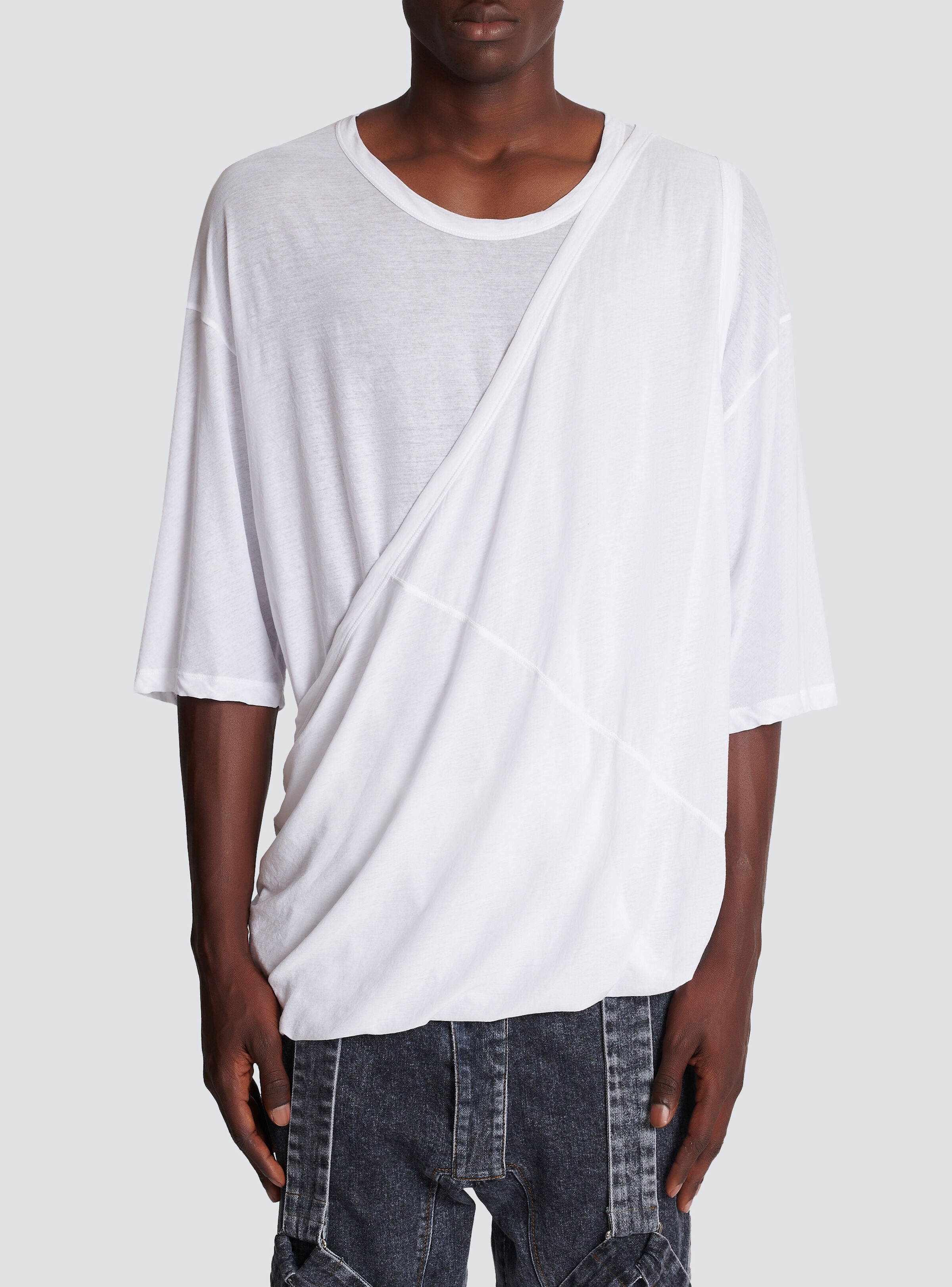 Long double thickness cotton T-shirt - 5