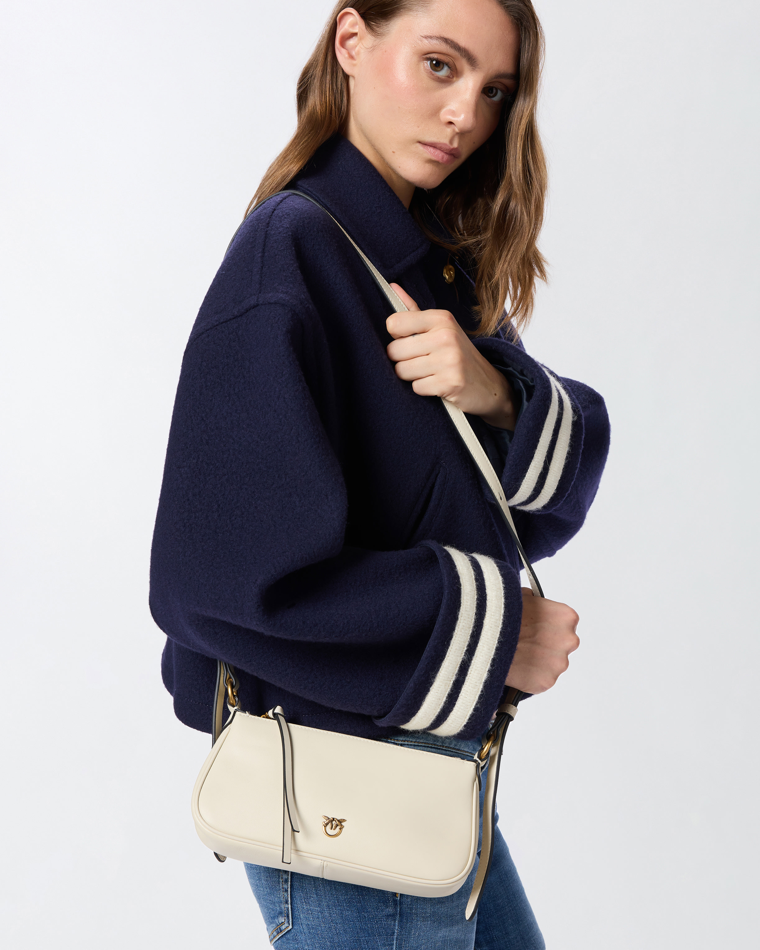 LEATHER MINI HALF MOON BAGUETTE CROSSBODY BAG - 5