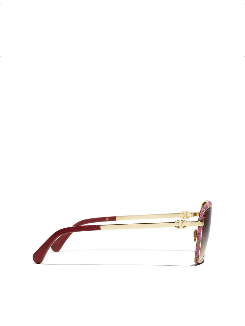 CH4289Q Cat Eye-Frame Metal Sunglasses 3