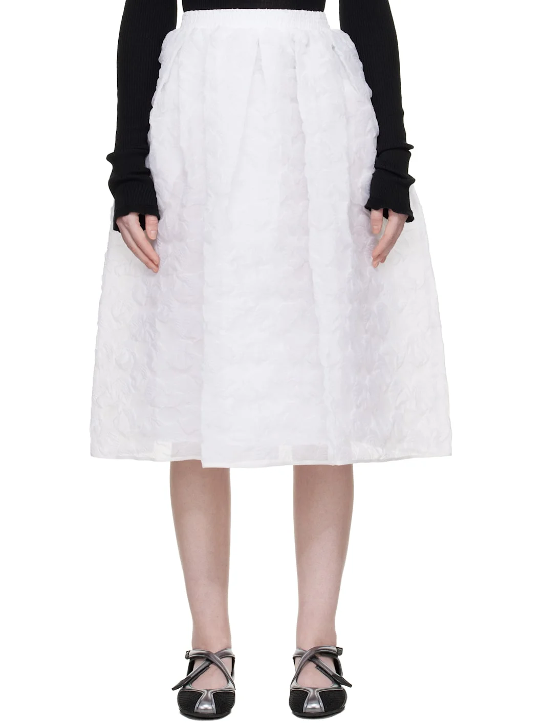 White CBmala Midi Skirt - 1