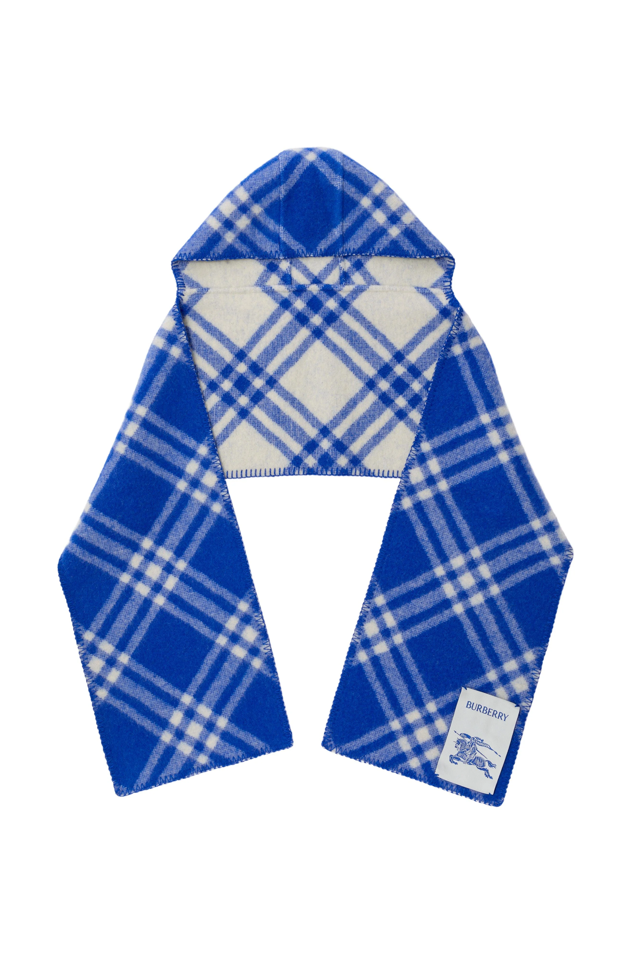 burberry Check Wool Hooded Scarf in Knight at Nordstrom - 1