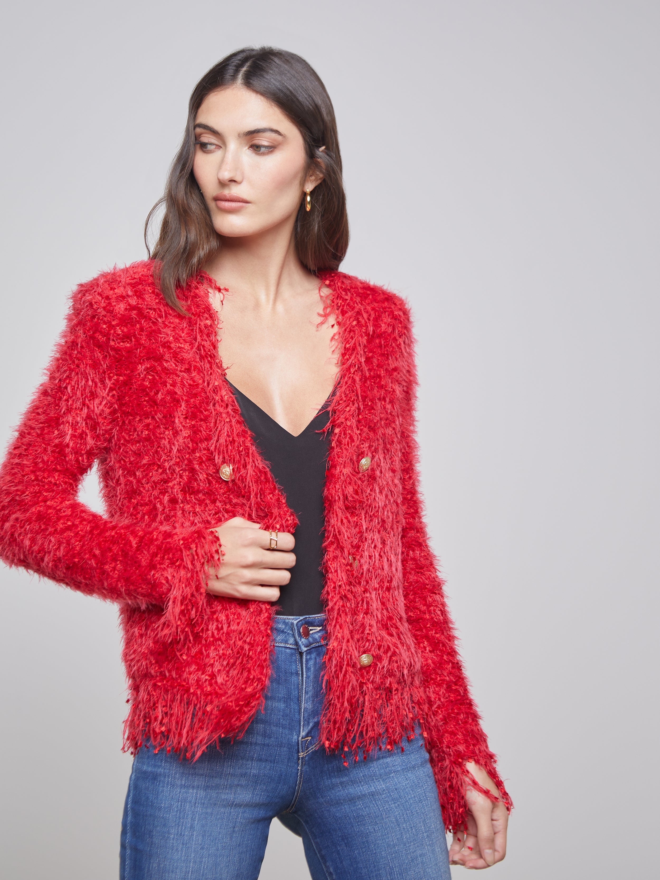 Azure Fringe Cardigan Blazer - 2