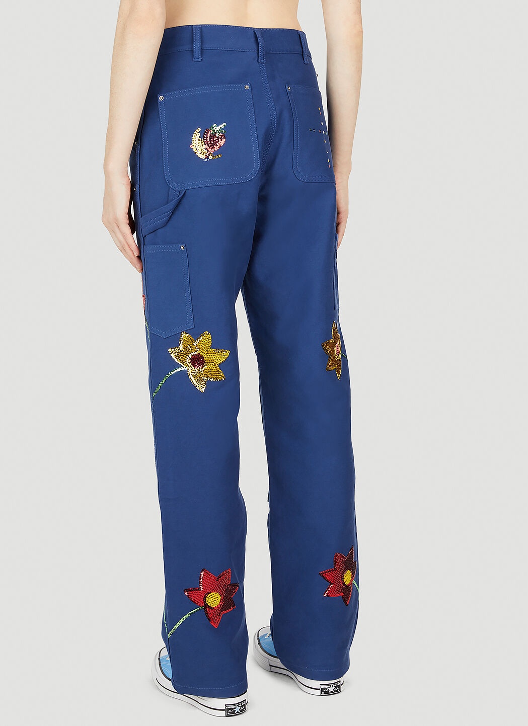 Embroidered Cargo Pants - 4